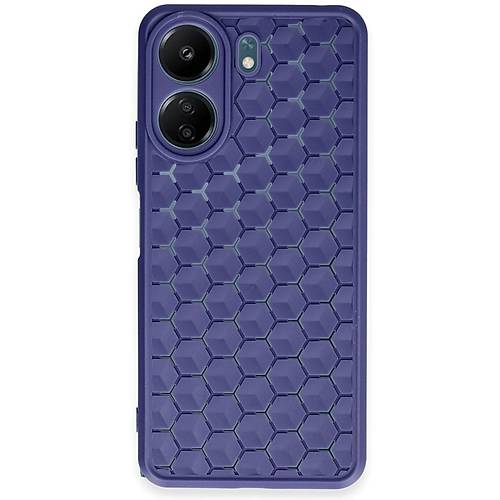 Redmi 13C K�l�f Petek Silikon Kapak - Lacivert