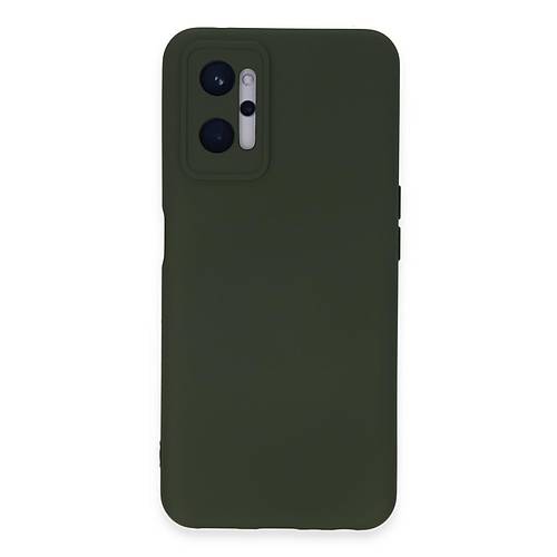 Realme 9i 4G K�l�f Nano i�i Kadife Silikon - Koyu Ye�il