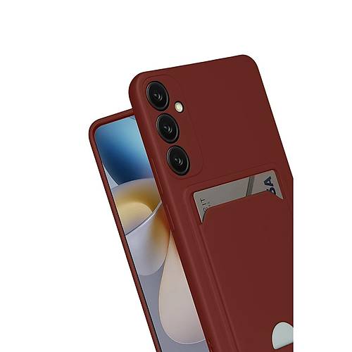 Galaxy S24 FE K�l�f Kelvin Kartvizitli Silikon - Bordo
