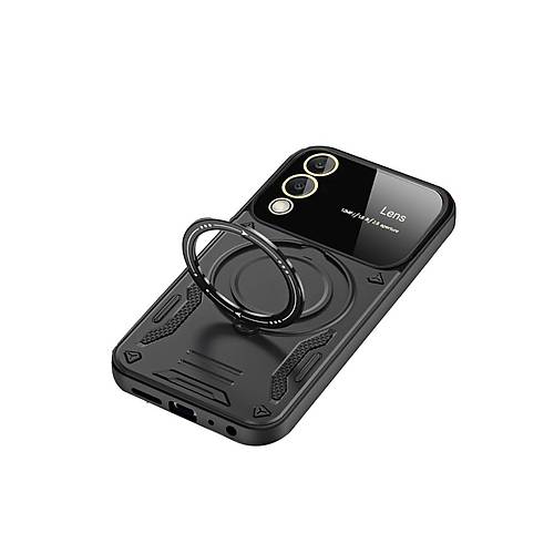 Galaxy S25 Edge K�l�f Joy Lens Standl� Kapak - Siyah