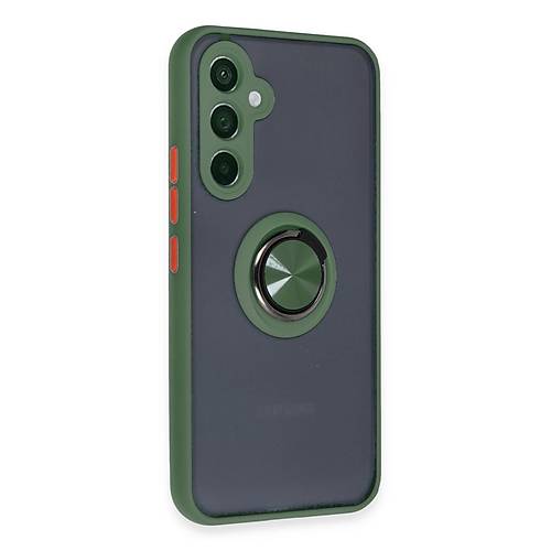 Galaxy A54 5G K�l�f Montreal Y�z�kl� Silikon Kapak - Ye�il