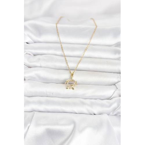 316L �elik Zincir Gold Renk Caretta Caretta Model Kad�n Kolye
