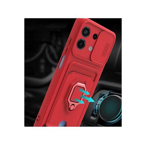 Redmi Note 13 4G K�l�f Zuma Kartvizitli Y�z�kl� Silikon - Pembe