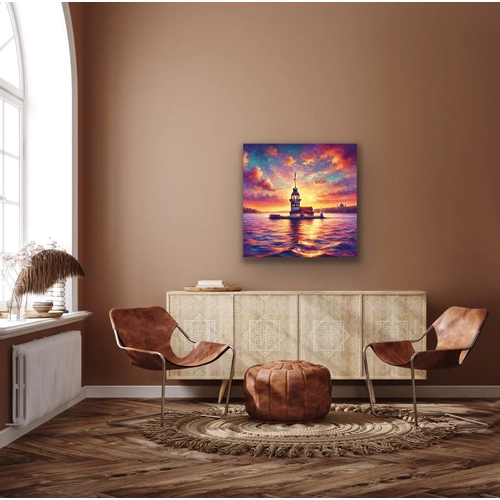 K�z Kulesi Kanvas Tablo 90x90cm