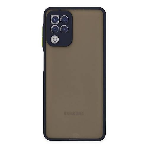 Galaxy A22 K�l�f Montreal Silikon Kapak - Lacivert