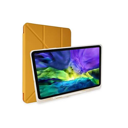 iPad 9.7 (2018) K�l�f Kalemlikli Mars Tablet K�l�f� - Sar�