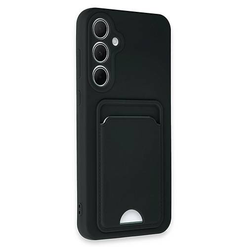 Galaxy A35 5G K�l�f Kelvin Kartvizitli Silikon - Siyah