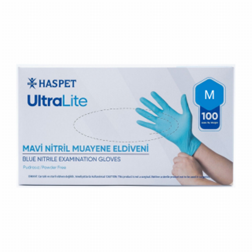 Mavi Nitril Muayene Eldiveni (Ultra Lite) - MEDIUM