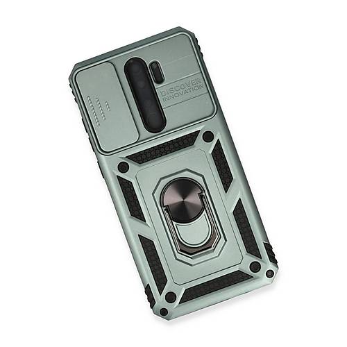 Redmi Note 8 Pro K�l�f Pars Lens Y�z�kl� Silikon - Ye�il