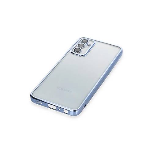 Galaxy M23 K�l�f Razer Lensli Silikon - A��k Mavi
