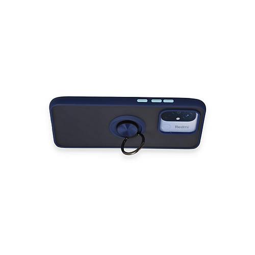 Redmi 12C K�l�f Montreal Y�z�kl� Silikon Kapak - Lacivert