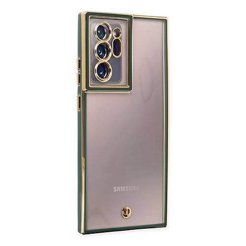 Galaxy Note 20 Ultra K�l�f Liva Lens Silikon - Ye�il