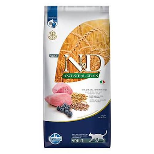 N&D Ancestral Grain Kuzulu Yaban Mersinli D���k Tah�ll� Yeti�kin Kedi Mamas� 10 Kg