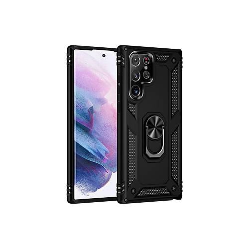 Galaxy S21 Ultra K�l�f Sofya Y�z�kl� Silikon Kapak - Siyah