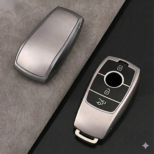 Mercedes E Seri 2017-2020 Uyumlu Smart 3 Buton Silikon Oto Anahtar Kumanda Kab� K�l�f Gri