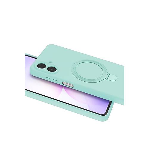 Galaxy A07 4G Regal Magsafe Standl� Kapak - Su Ye�ili