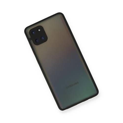 Galaxy A81 / Note 10 Lite K�l�f Montreal Silikon Kapak - Siyah