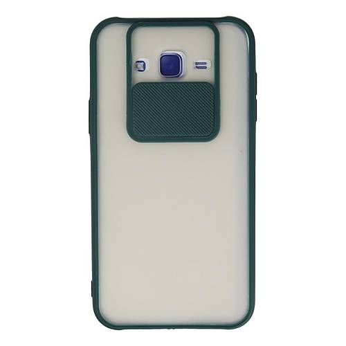 Galaxy J7 K�l�f Palm Buzlu Kamera S�rg�l� Silikon - Ye�il