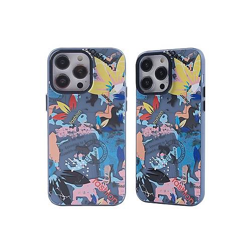 iPhone 13 Pro K�l�f Prada Desenli Kapak - Prada Pembe - 1
