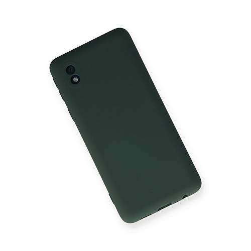 Galaxy A01 Core K�l�f Nano i�i Kadife Silikon - Koyu Ye�il
