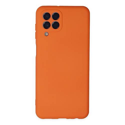 Galaxy M33 K�l�f Nano i�i Kadife Silikon - Turuncu