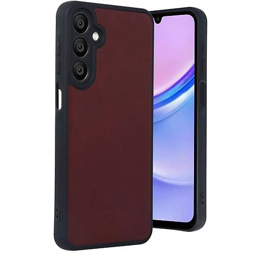 Galaxy A55 5G K�l�f Aras Deri Kapak - Bordo