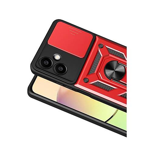 Galaxy A07 4G Pars Lens Y�z�kl� Silikon - K�rm�z�