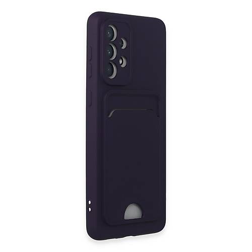 Galaxy A33 5G K�l�f Kelvin Kartvizitli Silikon - Derin Mor