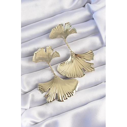 Pirin� Gold Renk T�rt�kl� Yaprak Model Sallant�l� K�pe