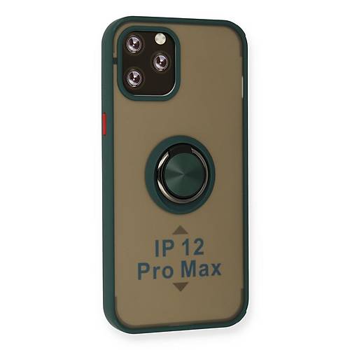 iPhone 12 Pro K�l�f Montreal Y�z�kl� Silikon Kapak - Ye�il