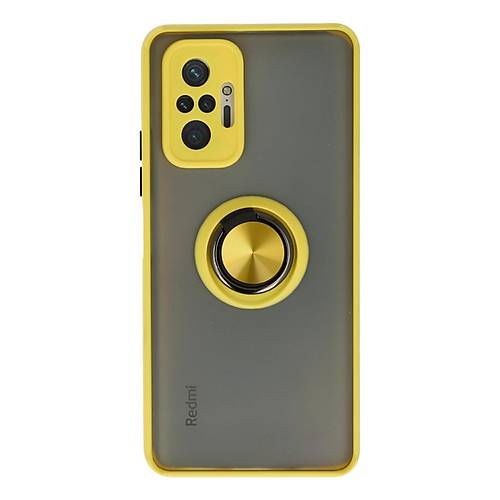 Redmi Note 10 Pro K�l�f Montreal Y�z�kl� Silikon Kapak - Sar�