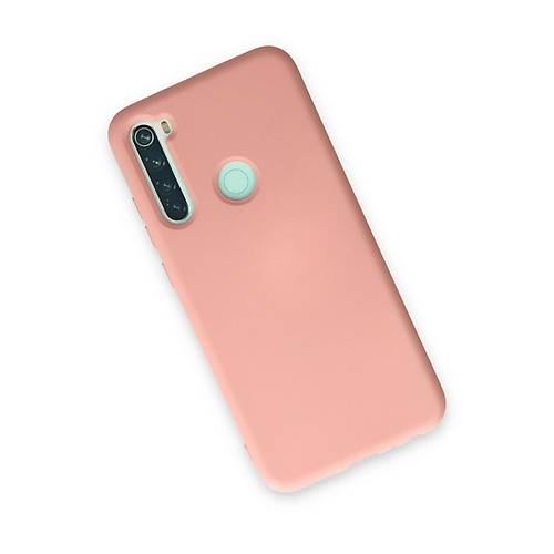 Redmi Note 8 K�l�f Nano i�i Kadife Silikon - Pudra