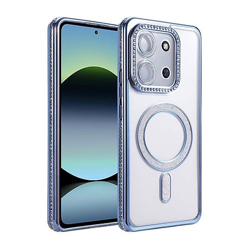 Redmi 15C 4G Joke Simli Magneticsafe K�l�f - Mavi
