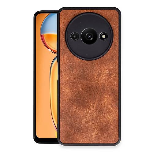 Redmi A3 4G K�l�f Aras Deri Kapak - Taba