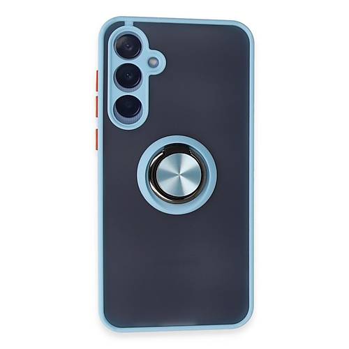 Galaxy A25 5G K�l�f Montreal Y�z�kl� Silikon Kapak - Buz Mavi