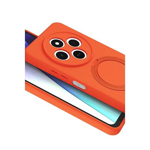 Redmi 14C Regal Magsafe Standl� Kapak - Turuncu