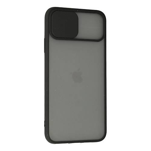 iPhone 11 Pro K�l�f Palm Buzlu Kamera S�rg�l� Silikon - Siyah