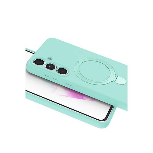 Galaxy S25 FE Regal Magsafe Standl� Kapak - Su Ye�ili