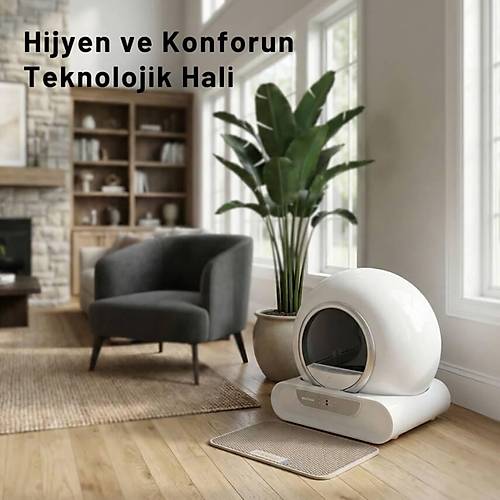 NTL-PW-65BW Yeni Nesil Ak�ll� Kedi Tuvaleti, Otomatik Kedi Tuvaleti