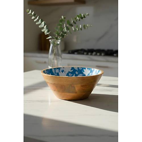 Mango Agac� Sunum Servis Kasesi & Dekoratif Kase 25 Cm Desenli
