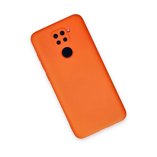 Redmi Note 9 K�l�f Nano i�i Kadife Silikon - Turuncu