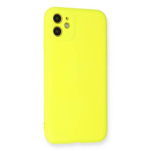 iPhone 11 K�l�f Nano i�i Kadife Silikon - Sar�
