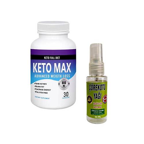 Keto Max Destekleyici �r�n 30'lu x 1 adet + Masaj Ya�� 30 ml