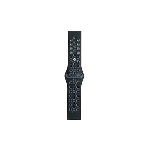 Watch 22mm Spor Delikli Kordon - Siyah-Gri