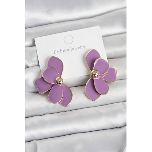 Mor Mineli Lotus Model Pirin� Kad�n K�pe