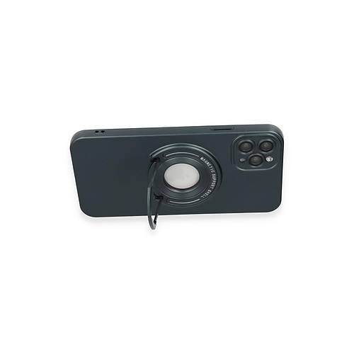 iPhone 12 Pro K�l�f Lukka Magneticsafe Kapak - Koyu Ye�il