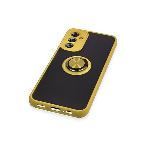 Galaxy A14 4G K�l�f Montreal Y�z�kl� Silikon Kapak - Sar�