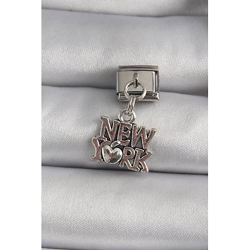 316L �elik G�m�� Renk Sallant� New York Yaz� Model Nomination Charm