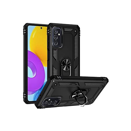 Galaxy M52 5G K�l�f Sofya Y�z�kl� Silikon Kapak - Siyah
