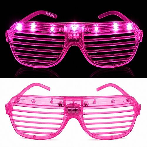 LED I��kl� Panjur Parti G�zl��� Pembe Renk Shutter G�zl�k
